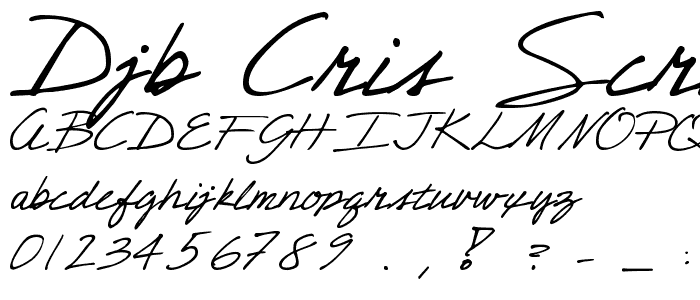 DJB CRIS script font